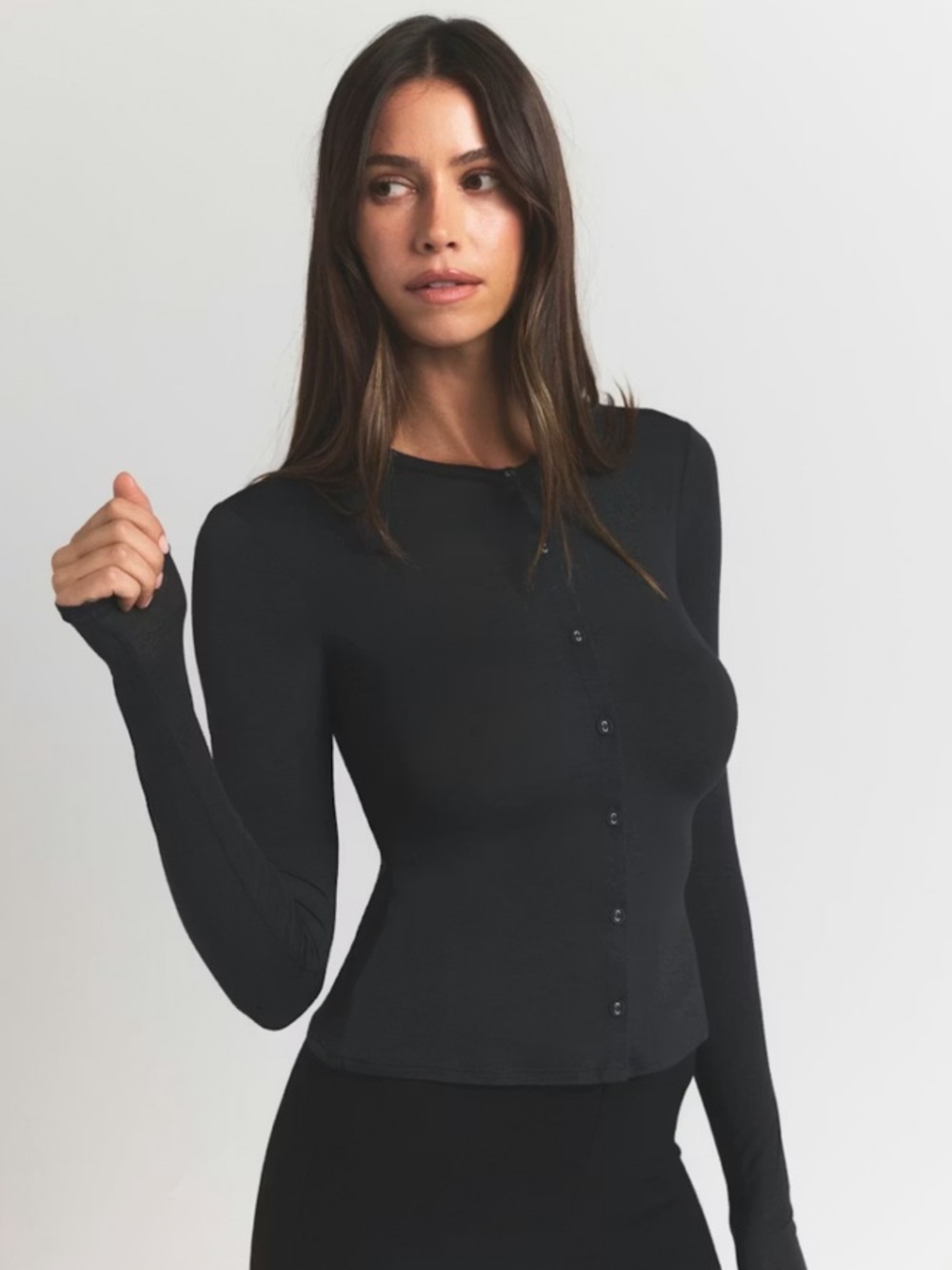 SKIMS Sheer Modal Cardigan S LS-LST-6962 - Picture 2 of 4